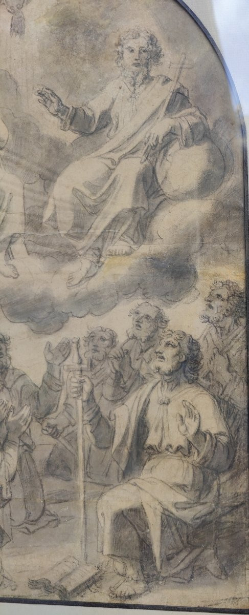 VERDIER - TRINITÉ - GRAND DESSIN XVIIEME -photo-3