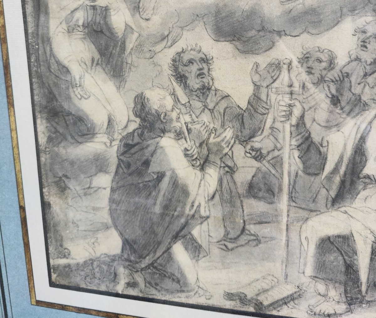 VERDIER - TRINITÉ - GRAND DESSIN XVIIEME -photo-4