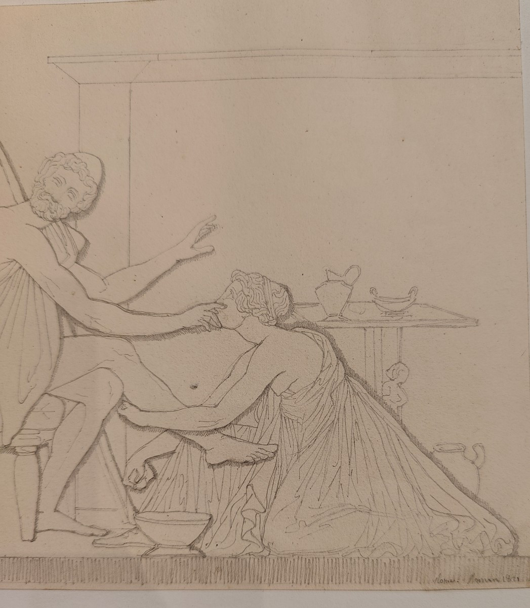 Jb Roman (1821) - Bas-relief Drawing-photo-1