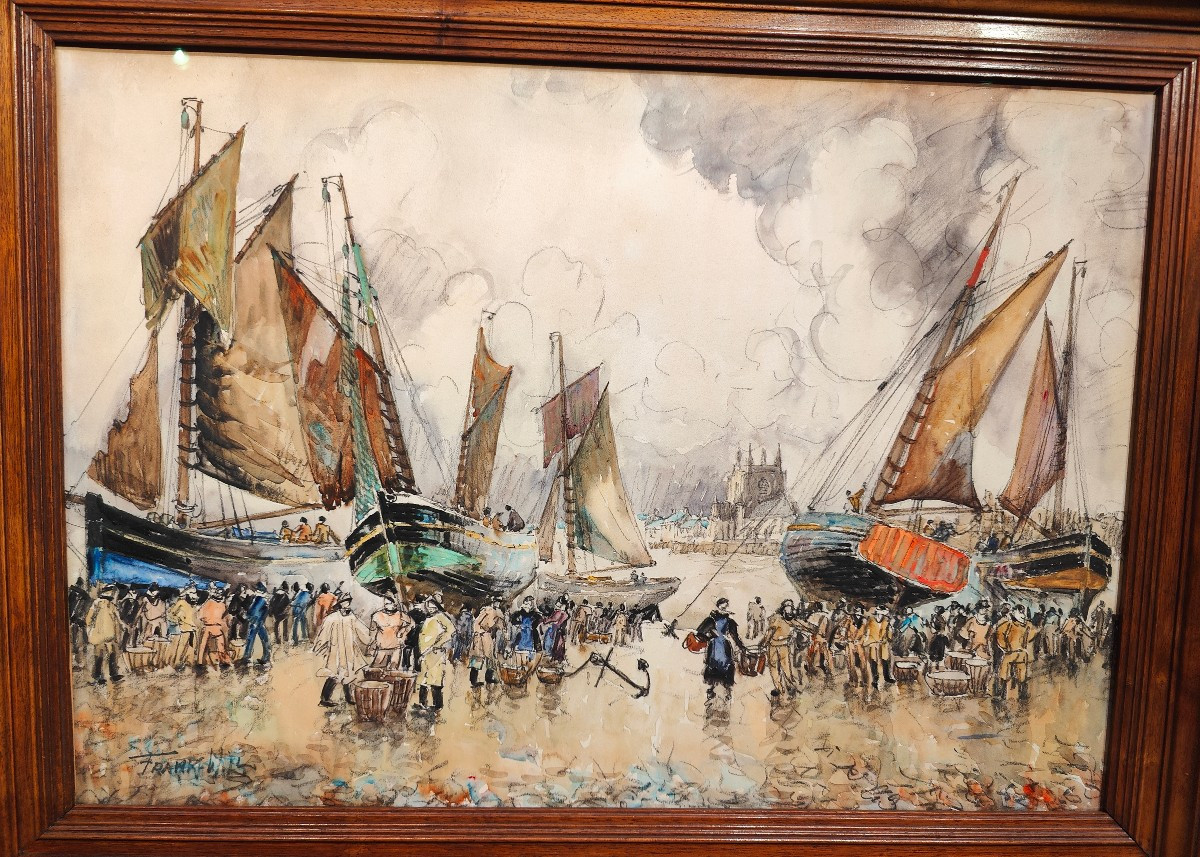 FRANK WILL - BARFLEUR AQUARELLE -photo-2