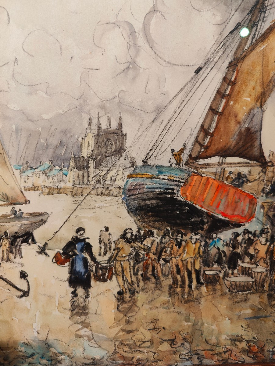 FRANK WILL - BARFLEUR AQUARELLE -photo-1