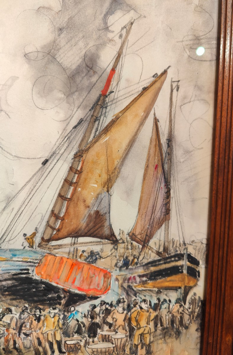 FRANK WILL - BARFLEUR AQUARELLE -photo-2