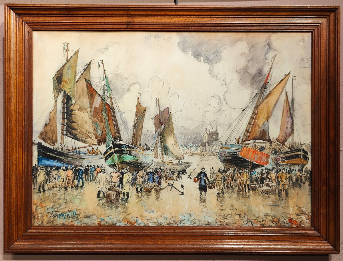 FRANK WILL - BARFLEUR AQUARELLE 