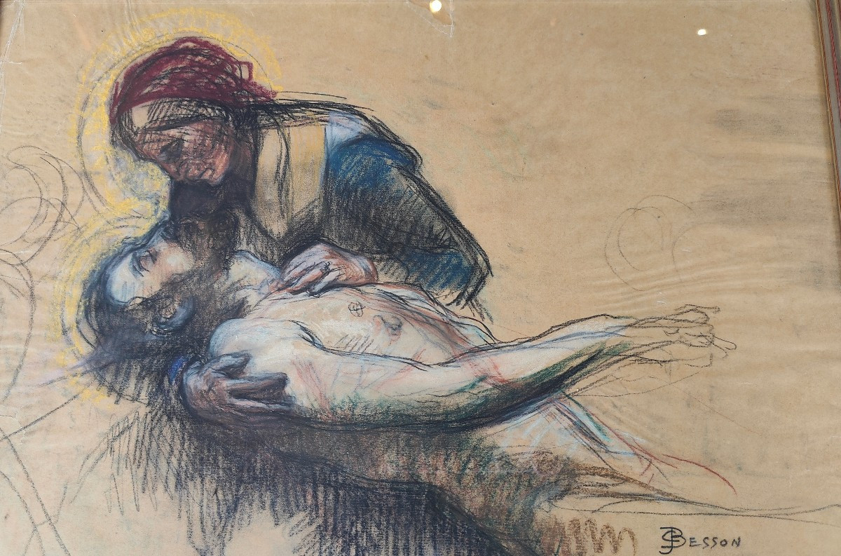 Jg Besson - Pieta 19th Century