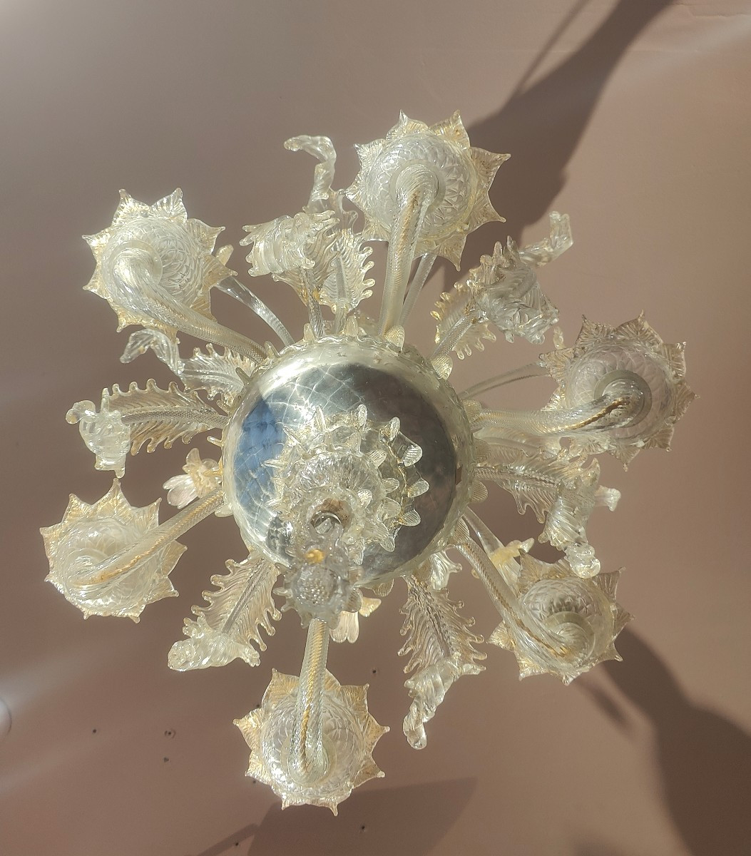 Murano Chandelier, Early 20th Century-photo-3