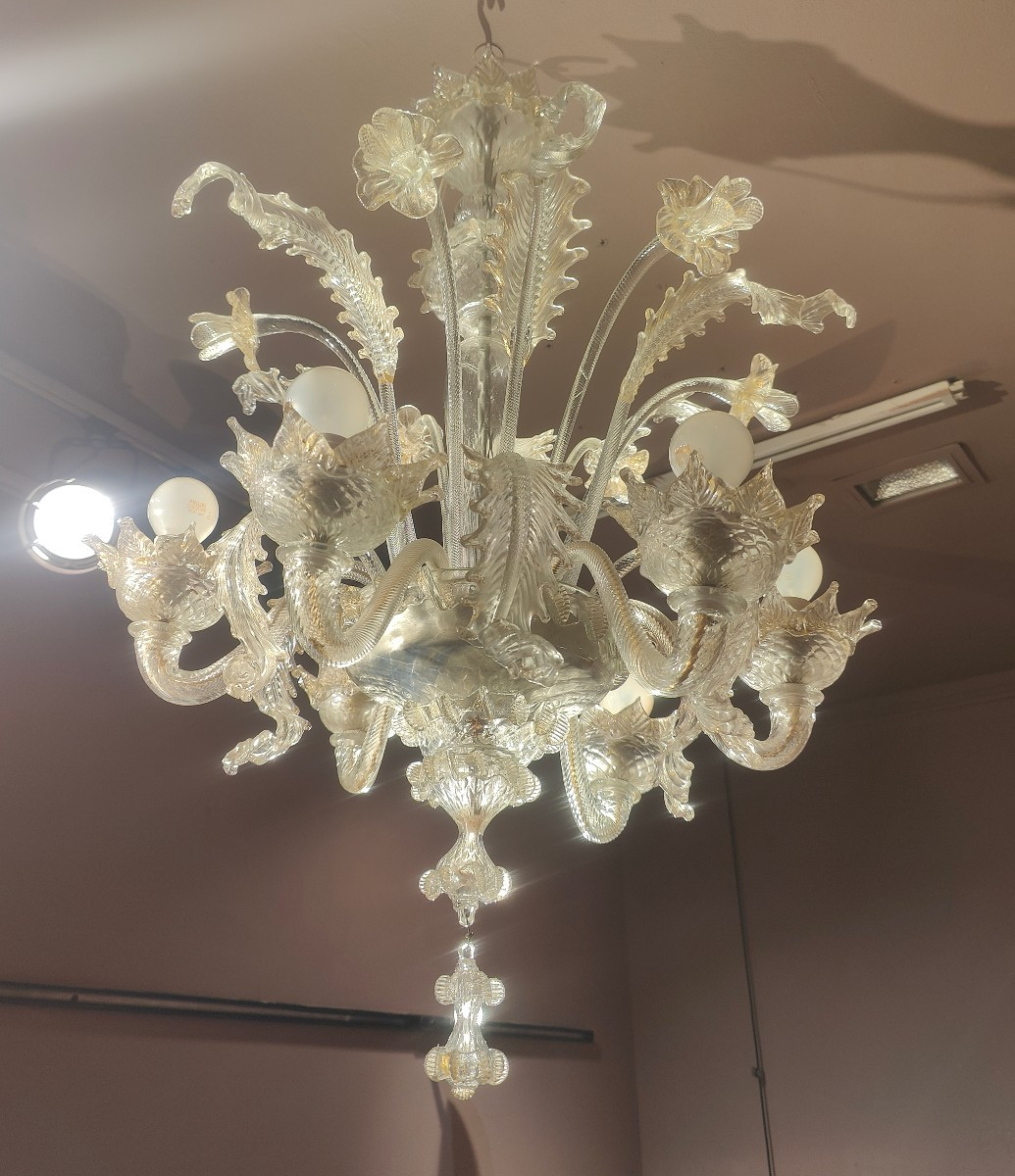 Murano Chandelier, Early 20th Century-photo-4