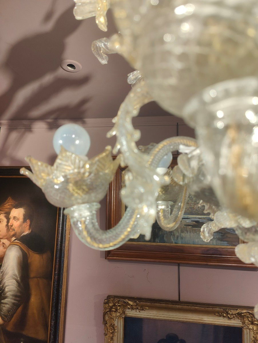 Murano Chandelier, Early 20th Century-photo-3