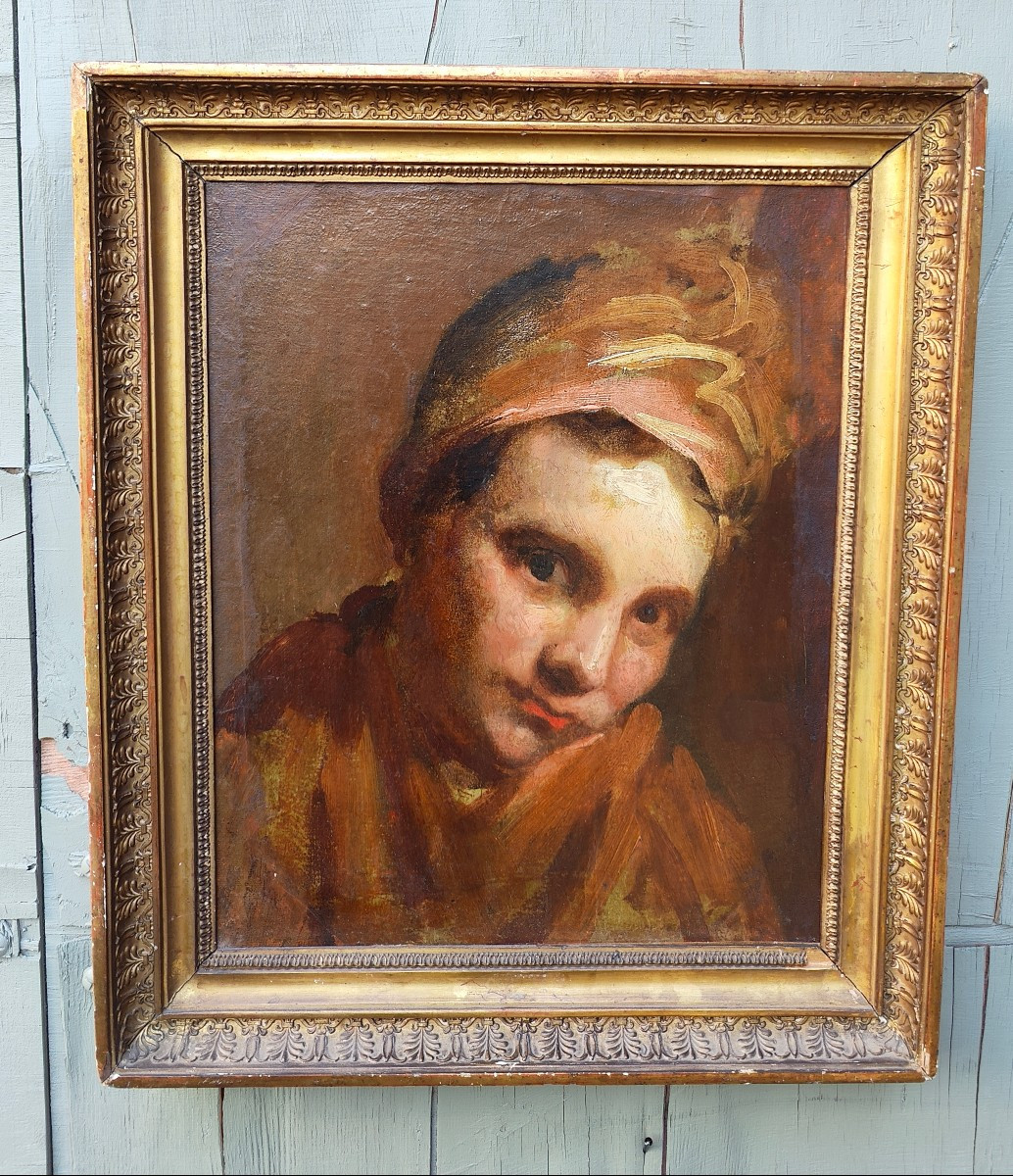 ATTR. CRESPI 18EME - PORTRAIT ANDROGYNE-photo-2