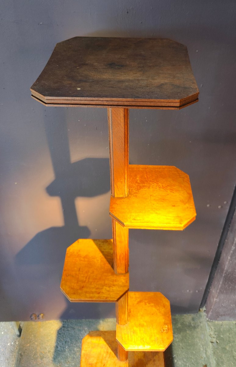 Oak Pot Stand - France 1940-photo-3