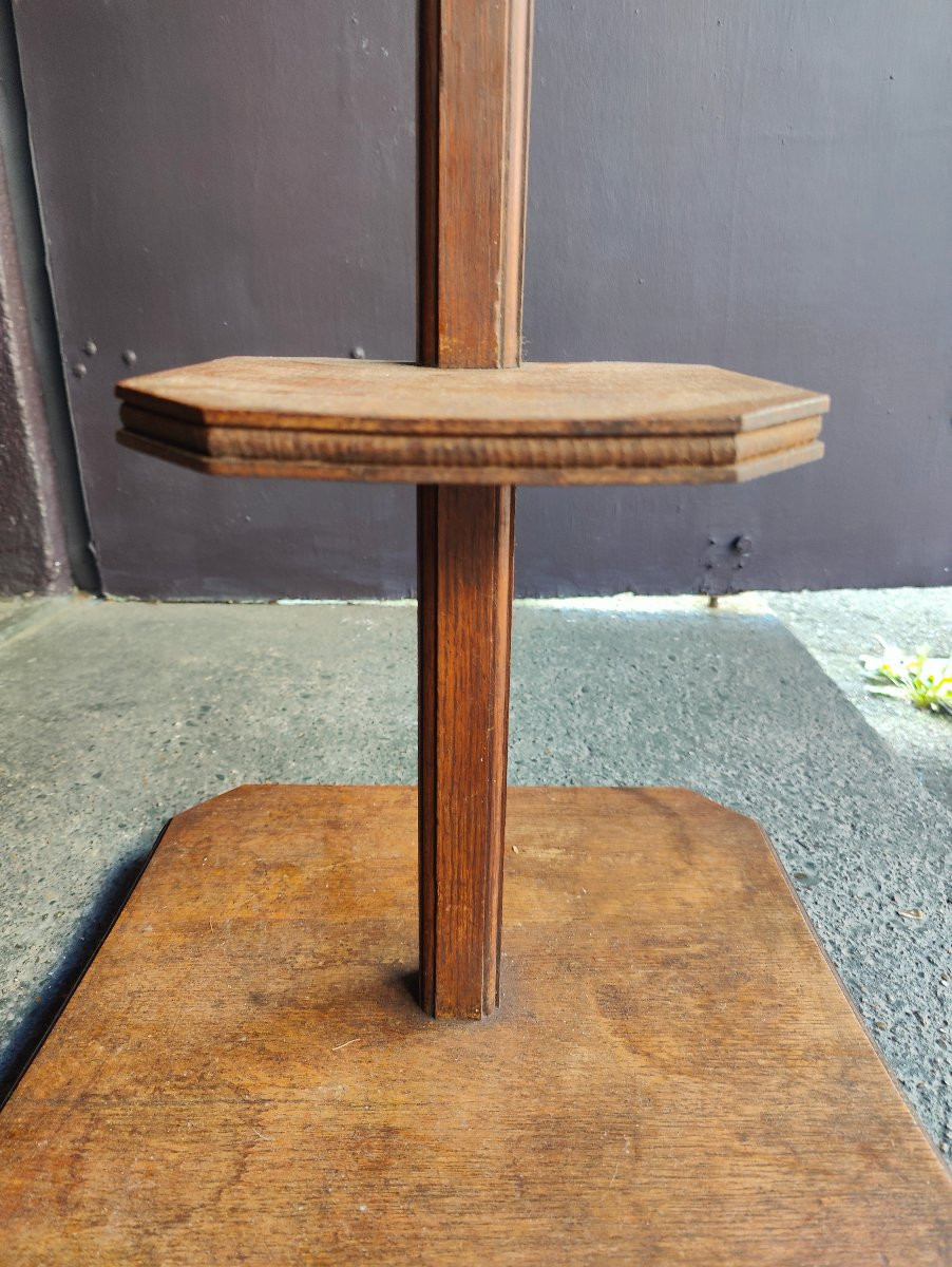 Oak Pot Stand - France 1940-photo-6