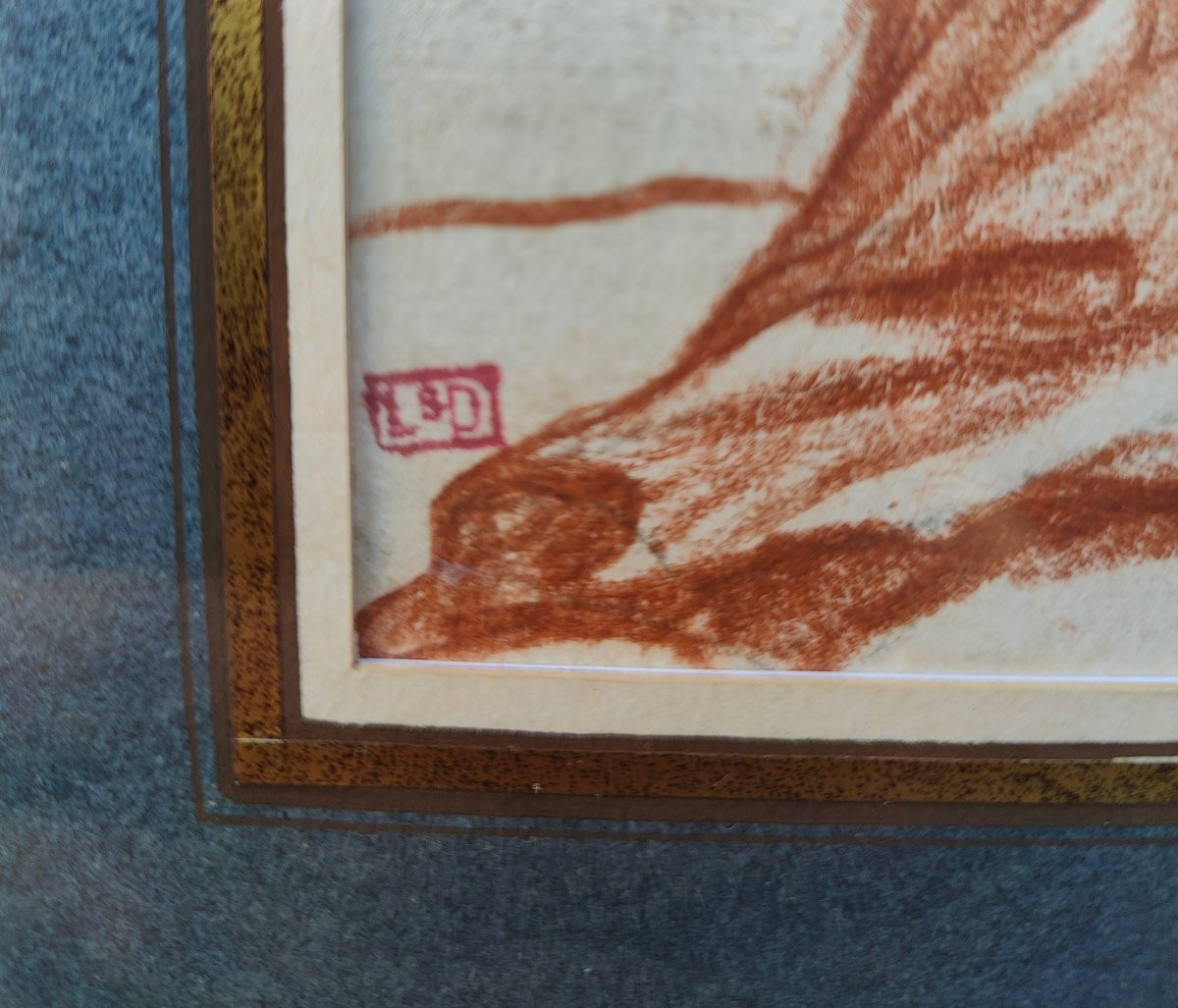 AUGUSTIN PAJOU - FIGURE ANTIQUE SANGUINE-photo-4