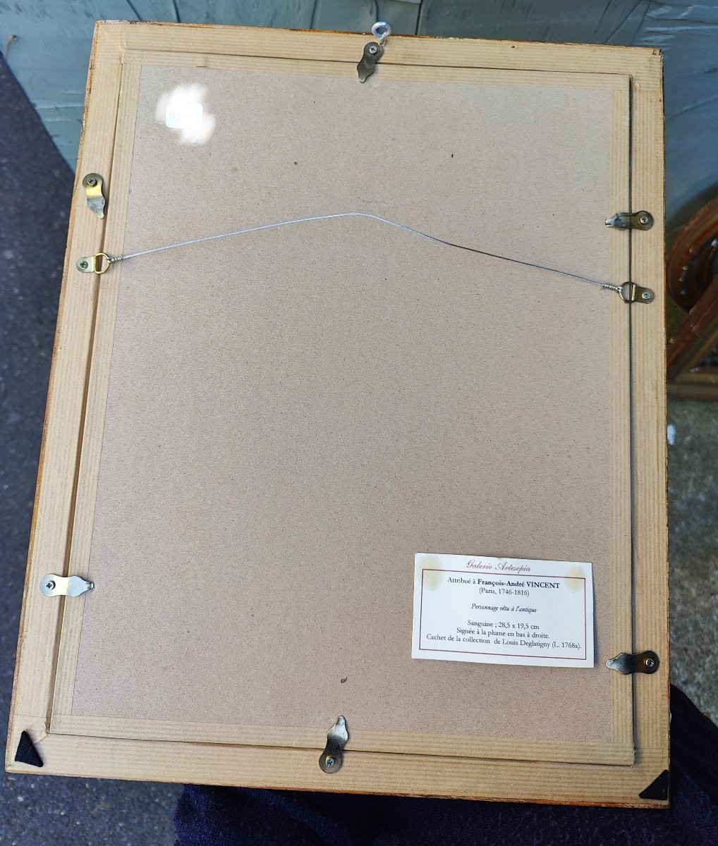 AUGUSTIN PAJOU - FIGURE ANTIQUE SANGUINE-photo-5