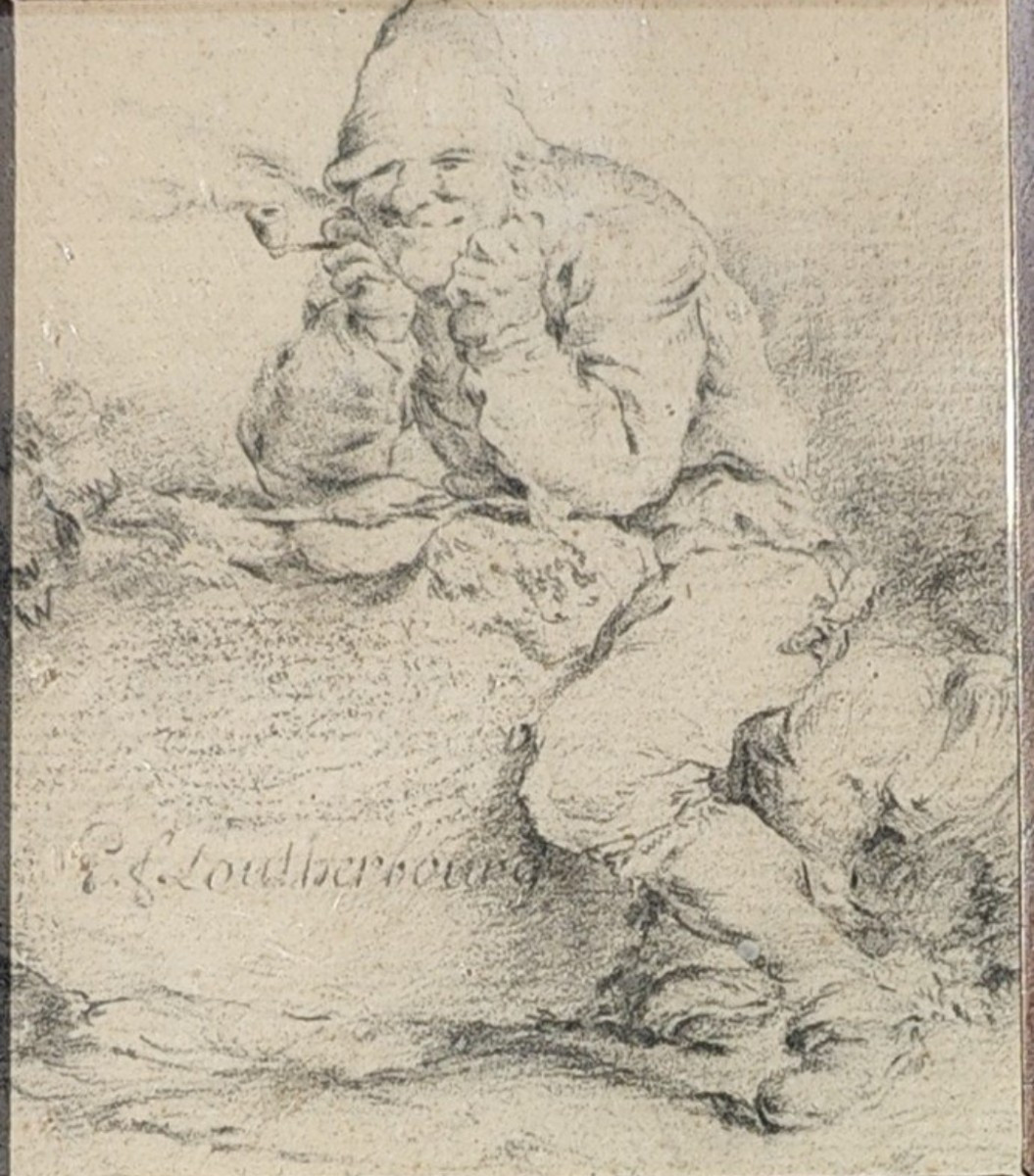Pj Loutherbourg 18th - Smoker Drawing