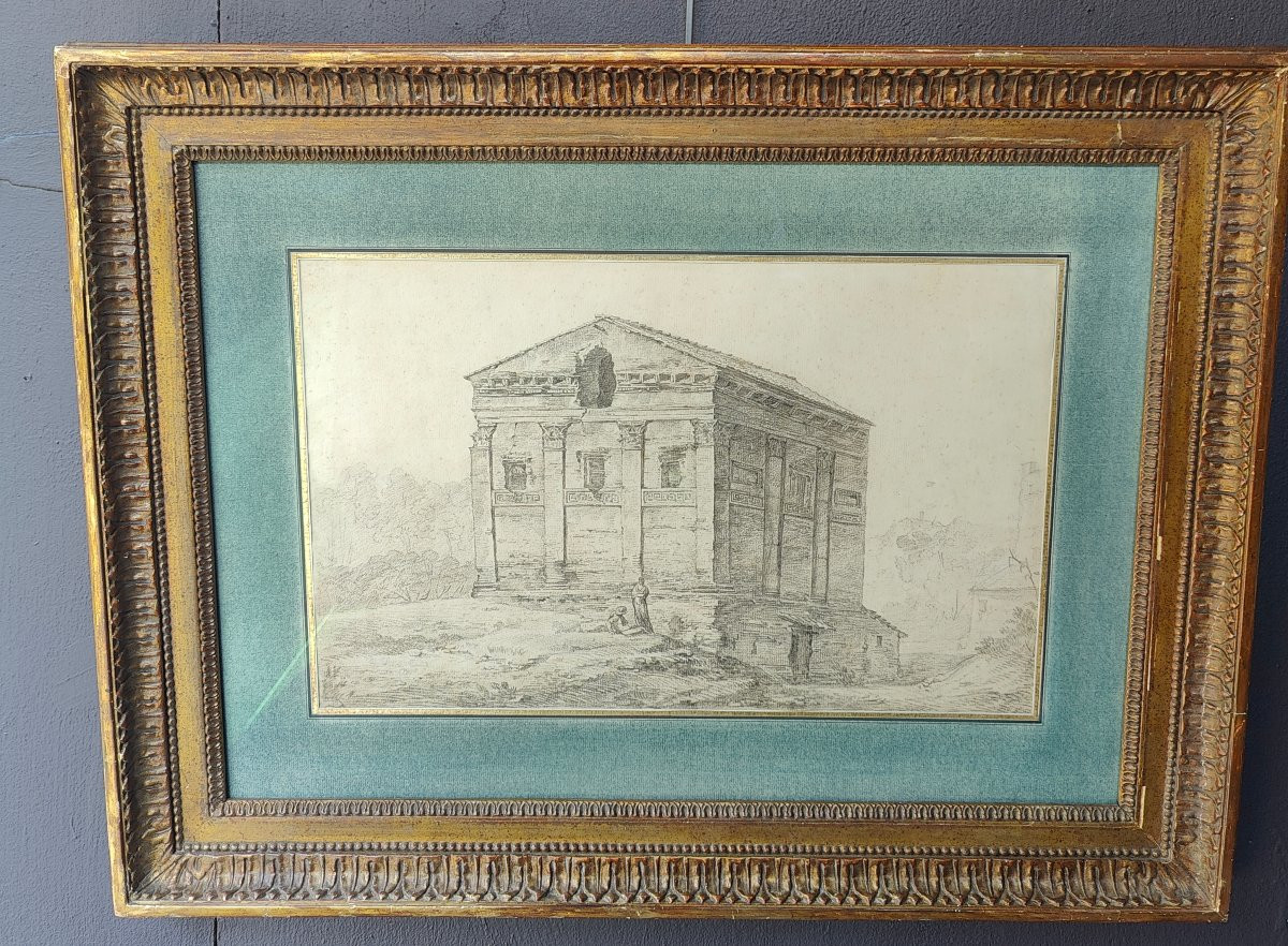 Jombert Drawing - Mausoleum Rome 18th Century-photo-2