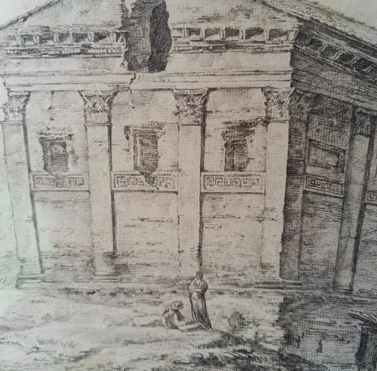 Jombert Drawing - Mausoleum Rome 18th Century-photo-3