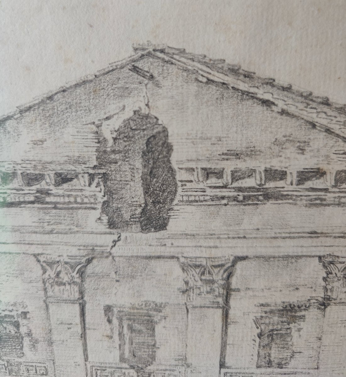 Jombert Drawing - Mausoleum Rome 18th Century-photo-5