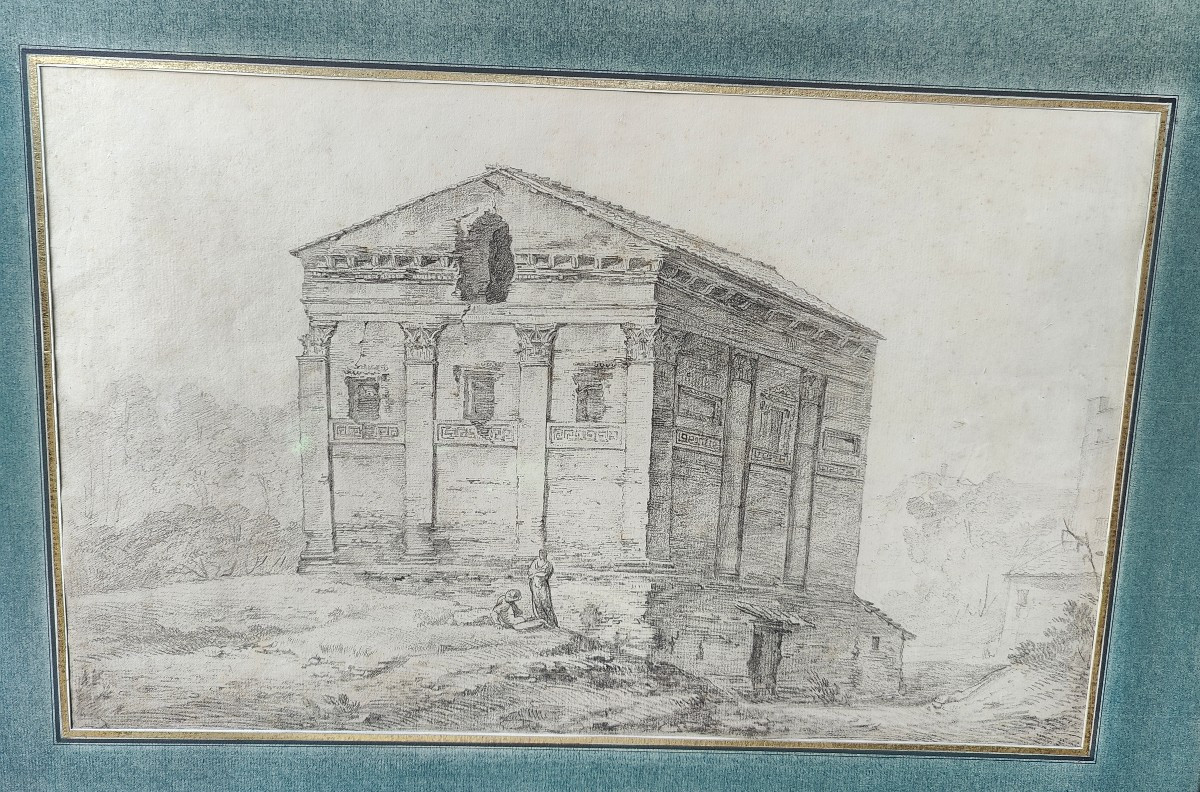 Jombert Drawing - Mausoleum Rome 18th Century