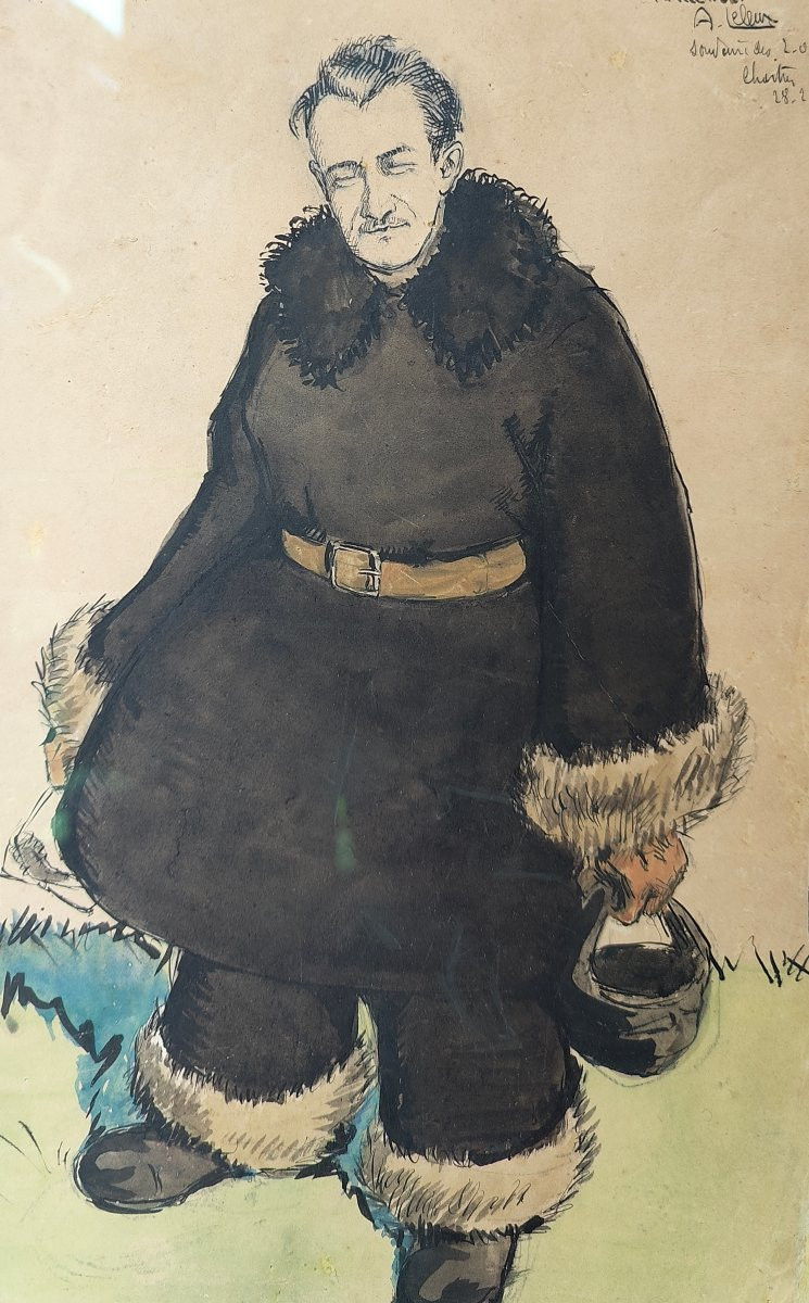 A. Leleux 1918 - Aviator Portrait-photo-2