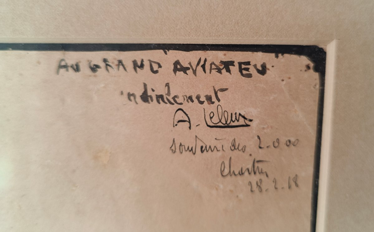 A. Leleux 1918 - Aviator Portrait-photo-3