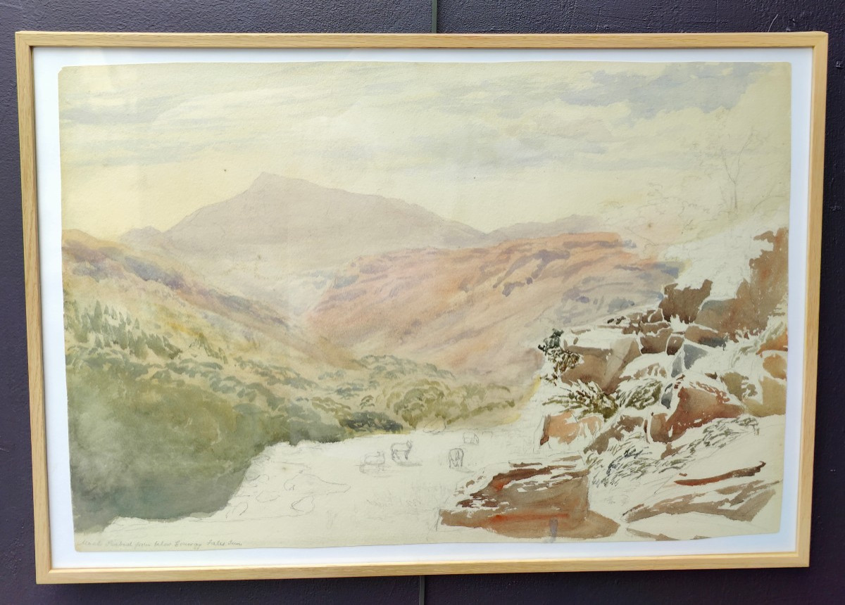 CONWY GALLES - 1850 AQUARELLE