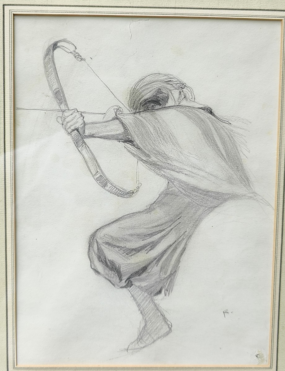 Raffet Drawing - Oriental Bowman