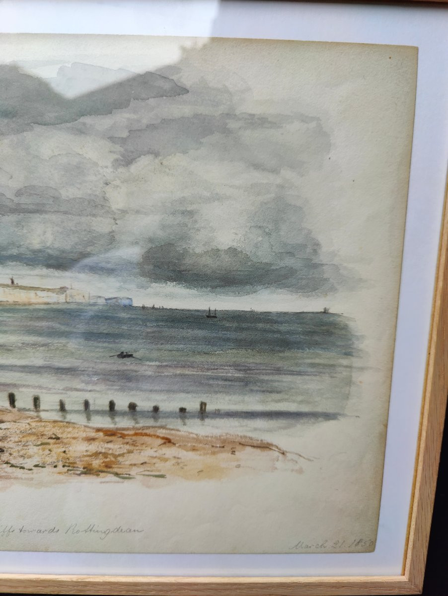 AQUARELLE 1850 - FALAISES ROTTINGDEAN-photo-1