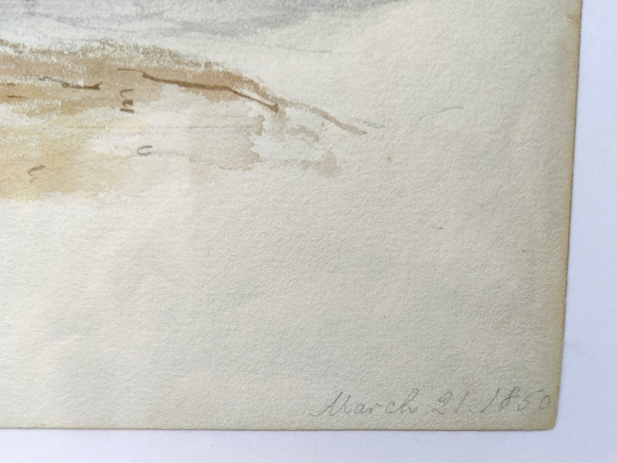 AQUARELLE 1850 - FALAISES ROTTINGDEAN-photo-2