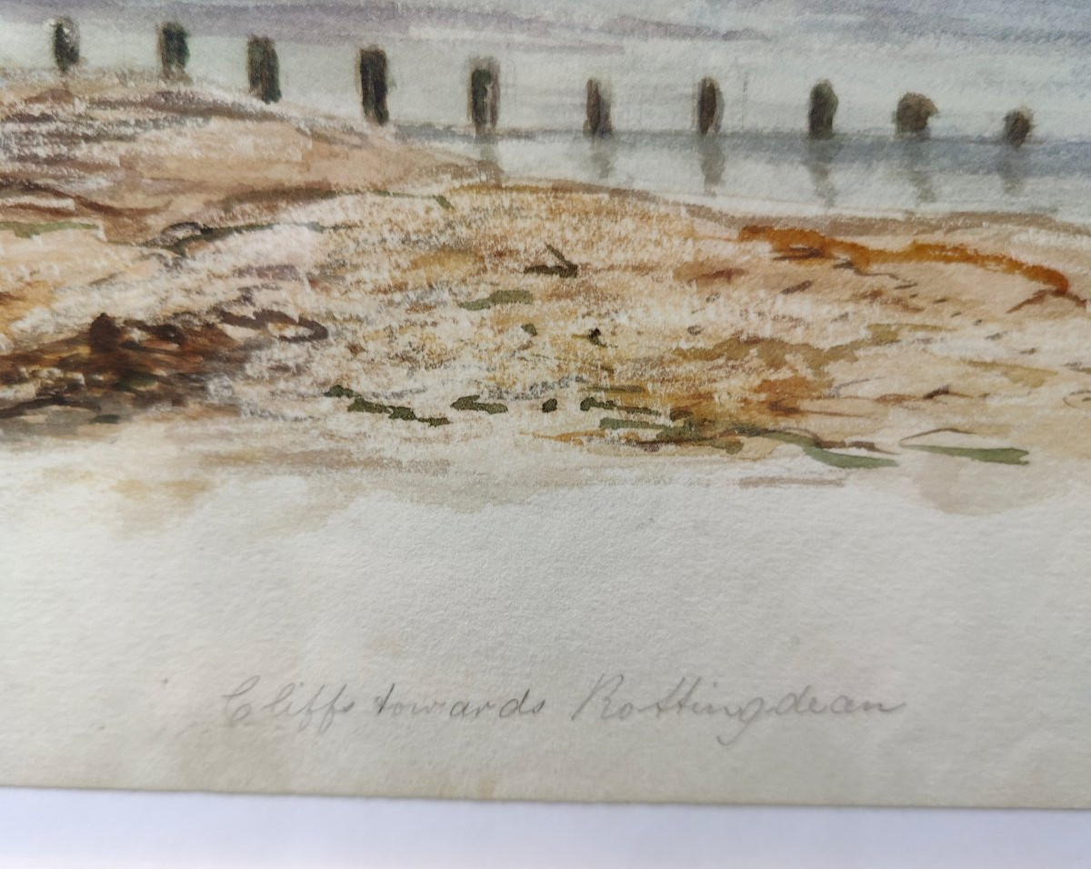 AQUARELLE 1850 - FALAISES ROTTINGDEAN-photo-3
