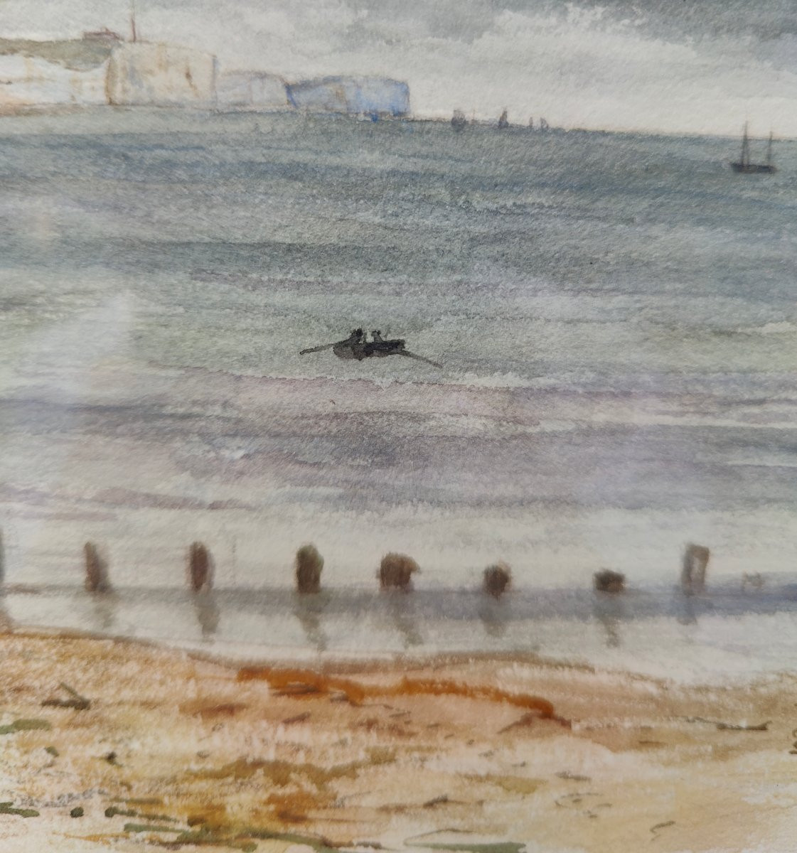 AQUARELLE 1850 - FALAISES ROTTINGDEAN-photo-4