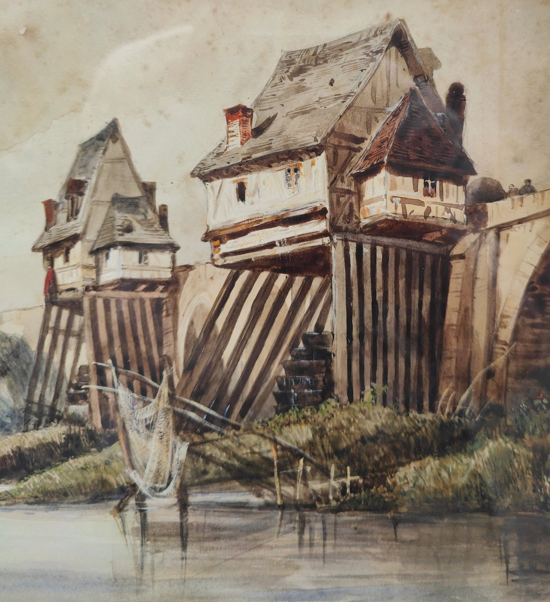Pont-del-l'arche 1830 - Watercolor-photo-2