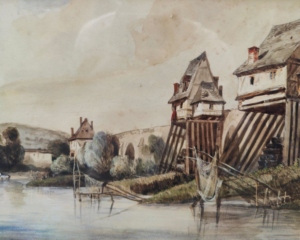 Pont-del-l'arche 1830 - Watercolor-photo-3
