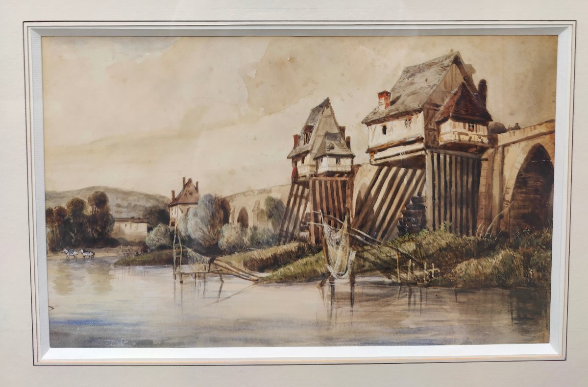 Pont-del-l'arche 1830 - Watercolor-photo-4
