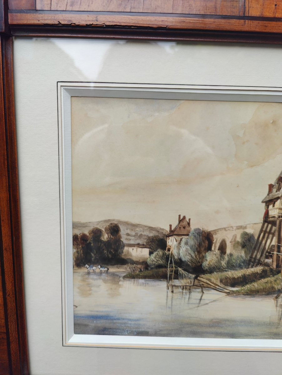Pont-del-l'arche 1830 - Watercolor-photo-2