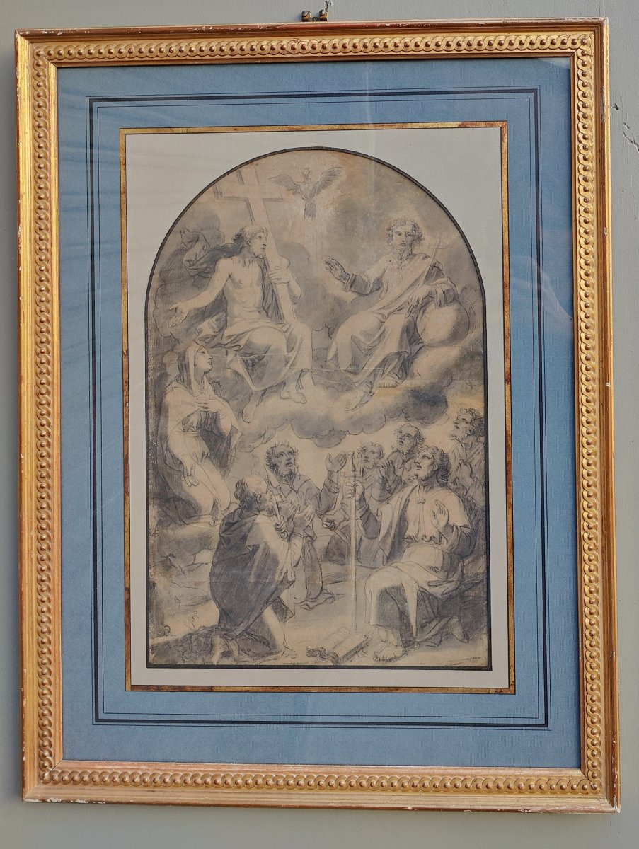 F. VERDIER 17EME - GRAND DESSIN TRINITÉ -photo-2
