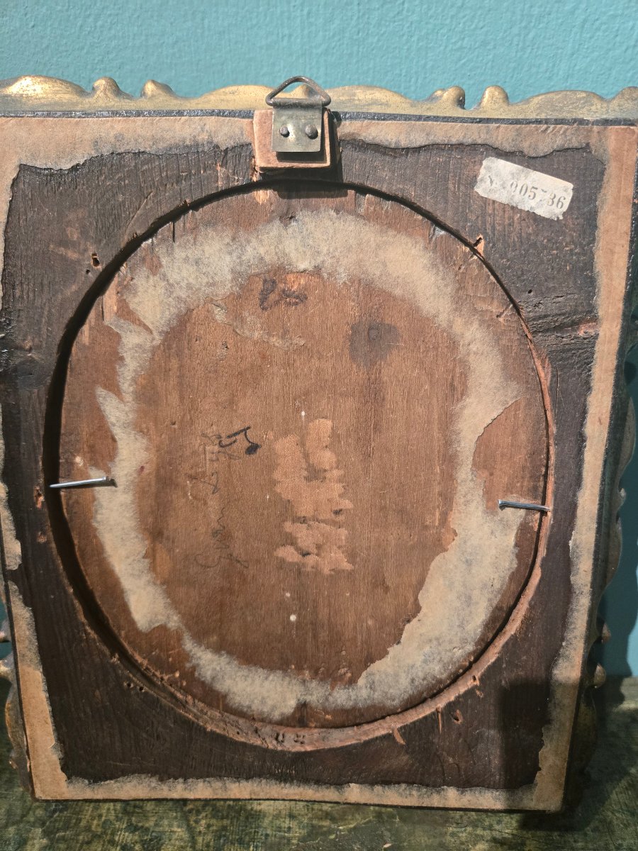Huile sur bois, representant S.Jean Baptiste, 17.5 x 14.5 cm , XVII siecle-photo-4