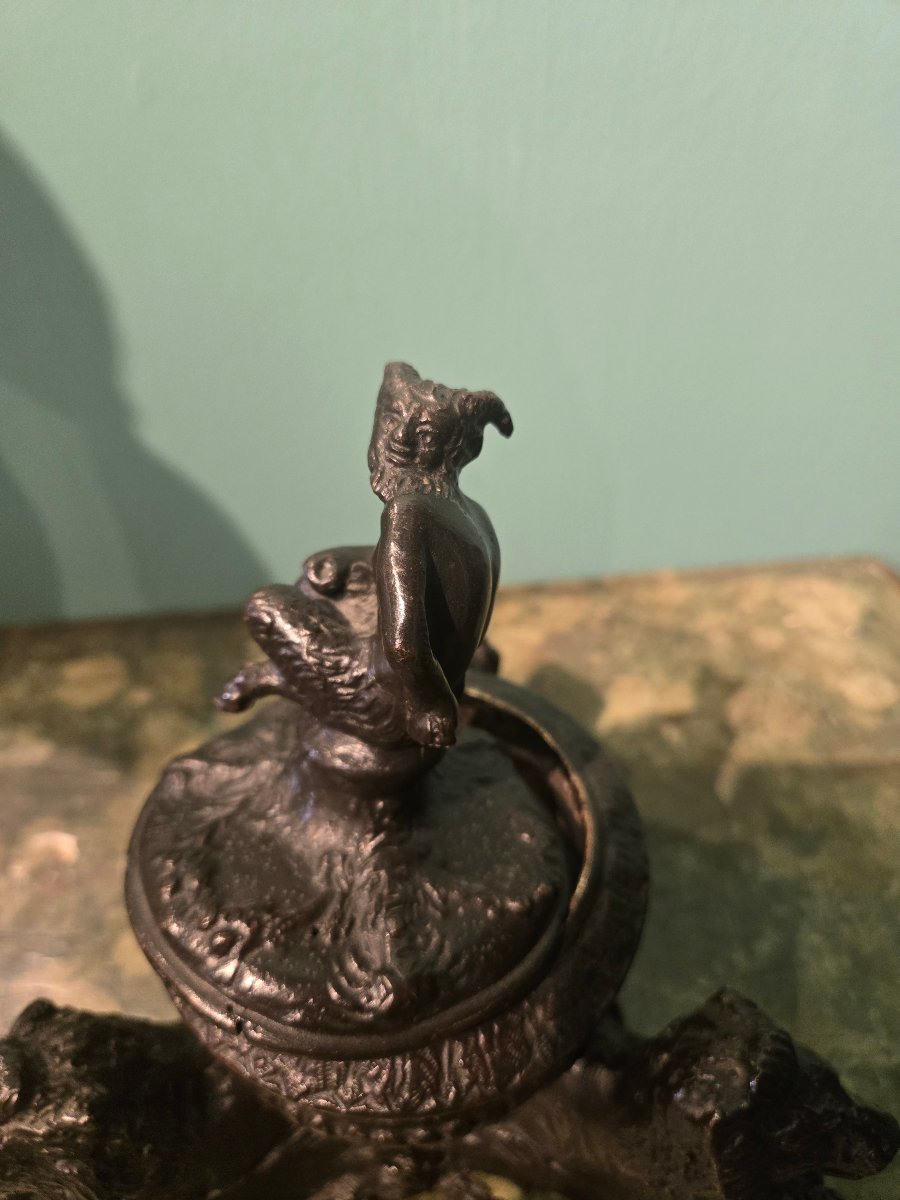 Bronze Squid, 19th Century, 23 Cm High X 23 Cm Wide, Excellent Quality And Condition -photo-2