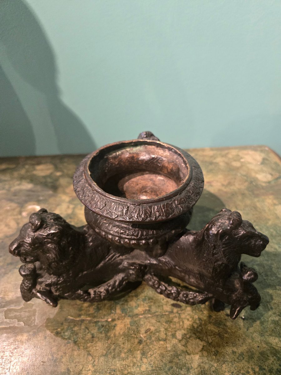 Bronze Squid, 19th Century, 23 Cm High X 23 Cm Wide, Excellent Quality And Condition -photo-3