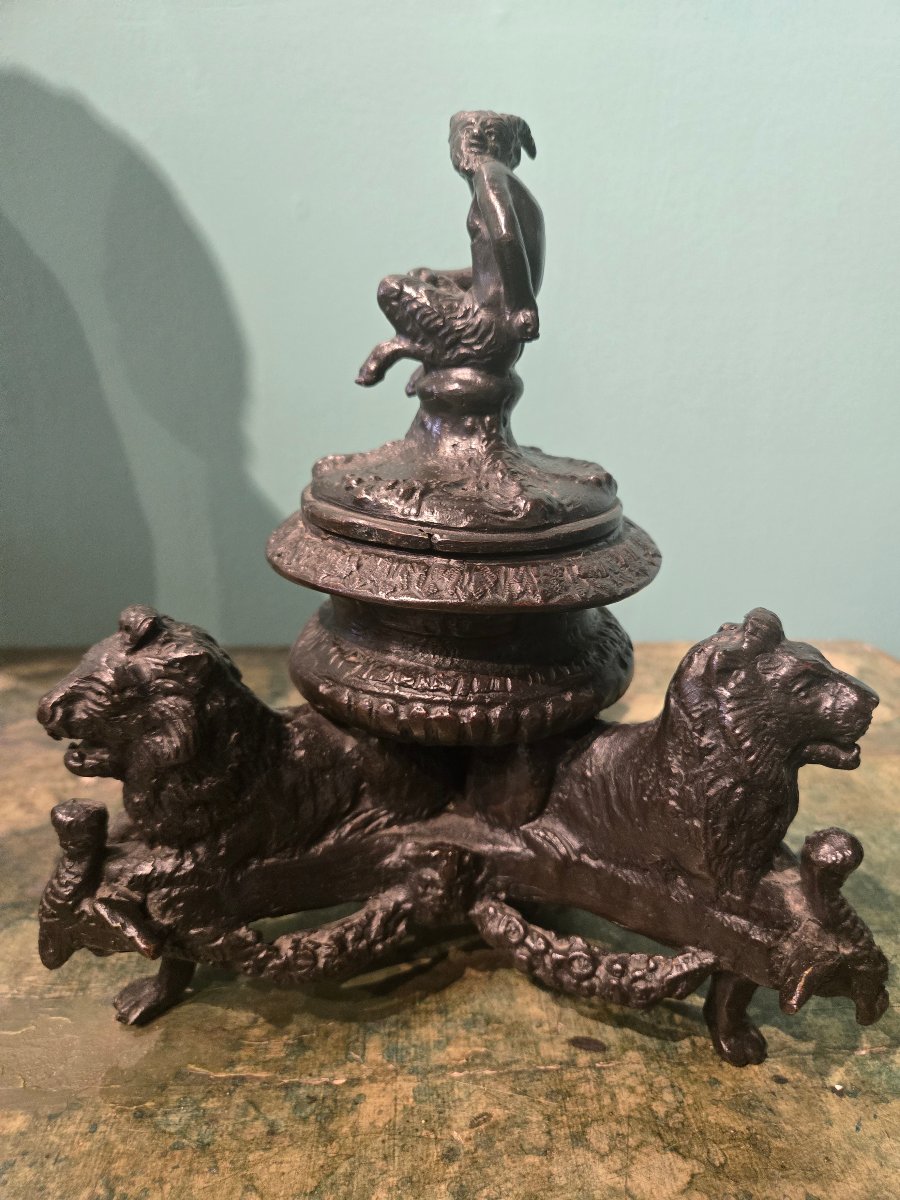 Bronze Squid, 19th Century, 23 Cm High X 23 Cm Wide, Excellent Quality And Condition 