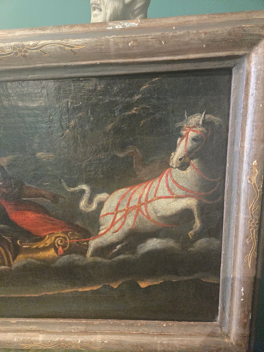 Oil On Canvas, 48 X 36 Cm, Apollo And Phaeton, 18th Century, In Good Condition -photo-3
