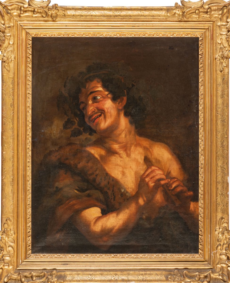 Oil On Canvas, *the Pied Piper*, 75 X 61 Cm, Flemish School, Late 17th Century, In Good Condition