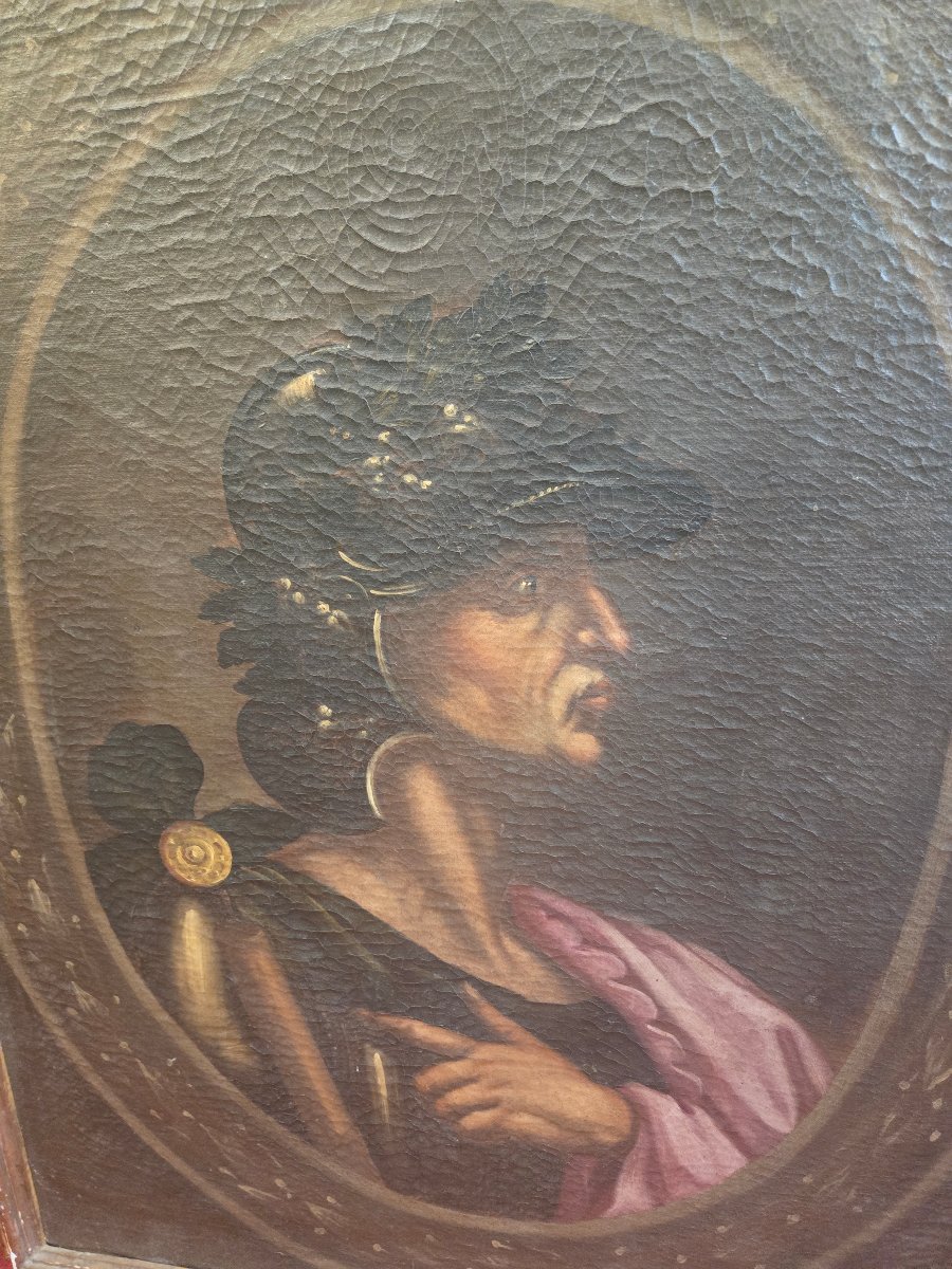 Oil On Canvas, Emperor Roman , 18 Th Century 97 X 72 Cm-photo-2