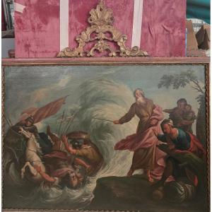Huile sur toile, Le passate sur la mer rouge, G.B. Marcola, Verona 700, cm 115 x 81 , bon etat