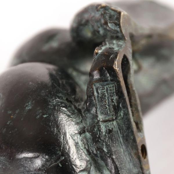 Proantic Superbe Bronze « Nu Féminin à Genoux » Antoniucci Vo