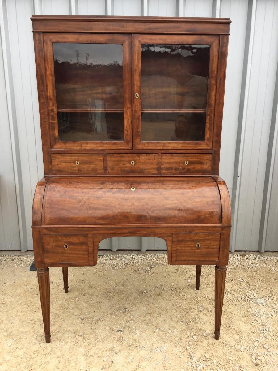 Bureau Cylindre En Acajou De Cuba