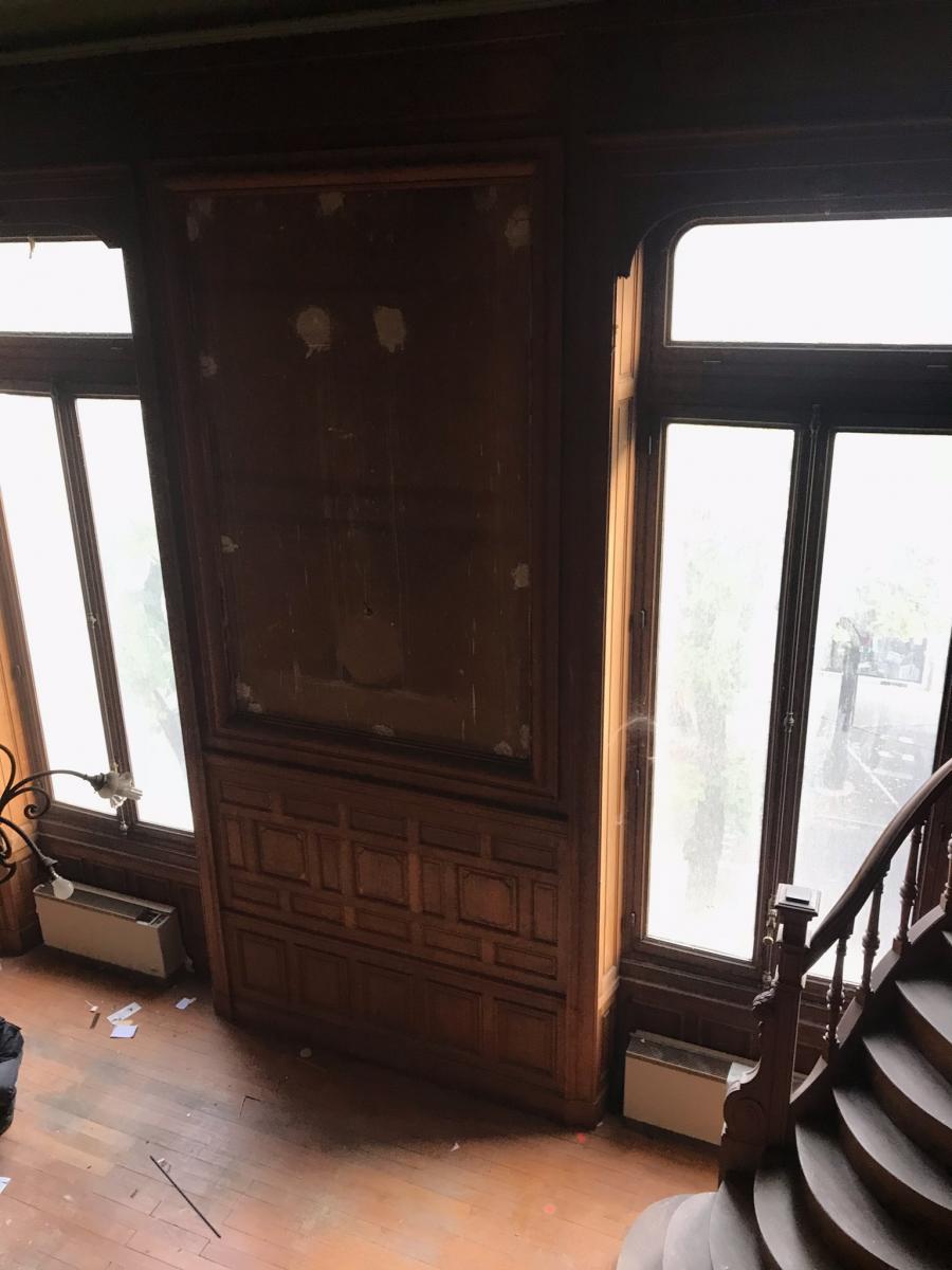 Very Important Woodwork Set With Stair Forming Library-photo-3