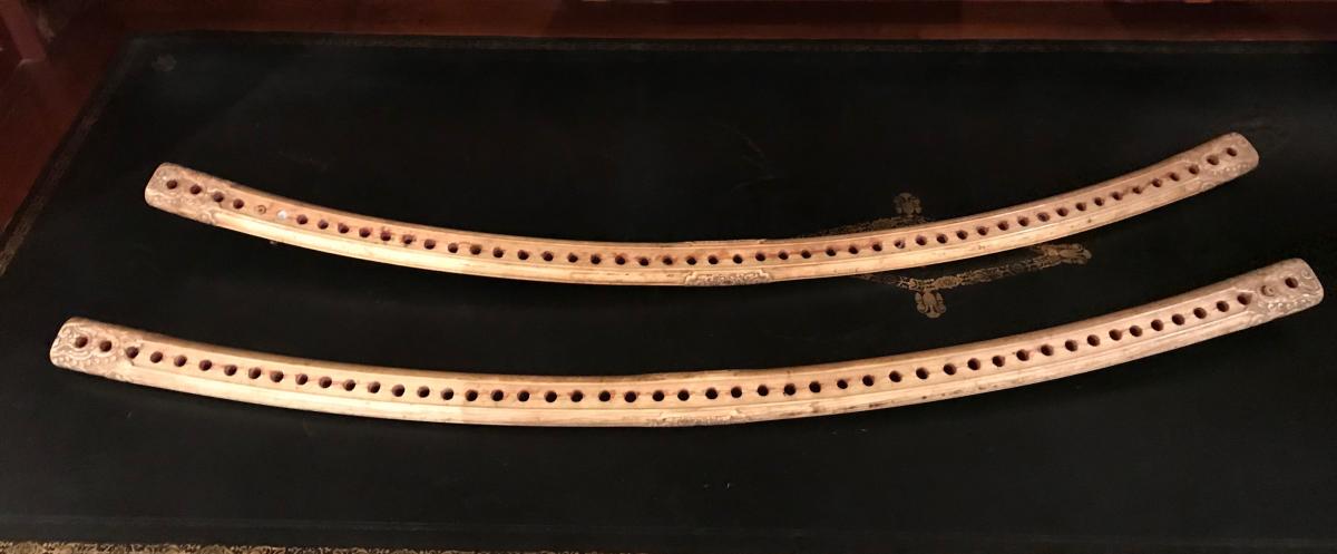 China - Pair Of Ivory Hammock Brackets-photo-3