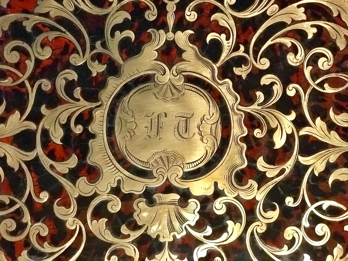 Très Important Coffret En Marqueterie Boulle D’alphonse Giroux.-photo-2