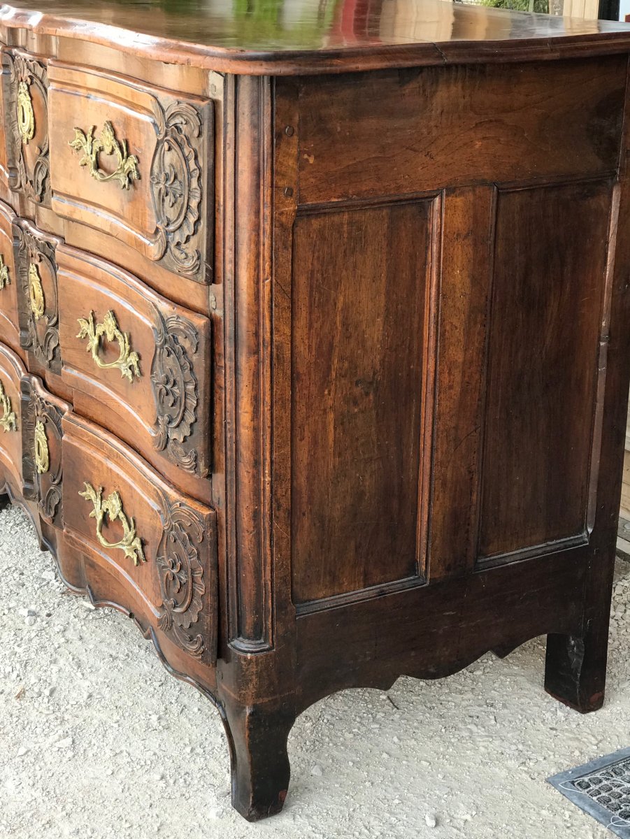 Large Lyonnaise Commode In Walnut-photo-4