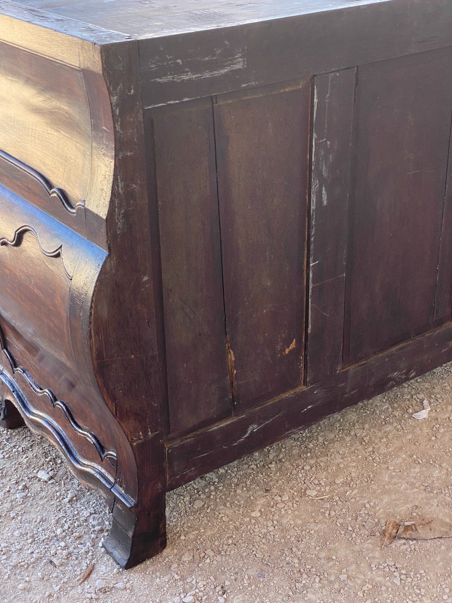 Louis XV Tomb Commode In Walnut-photo-6