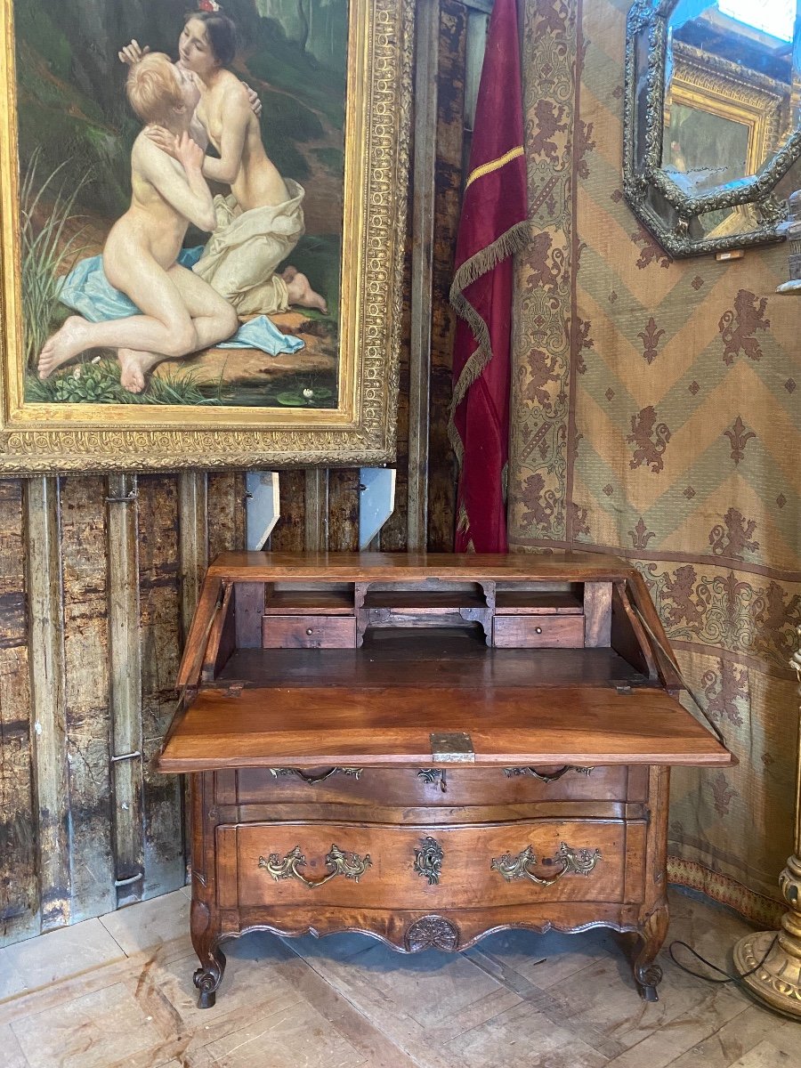 18th Century Scribanne Commode In Walnut-photo-6